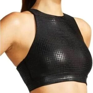 Peloton metallic black sports bra